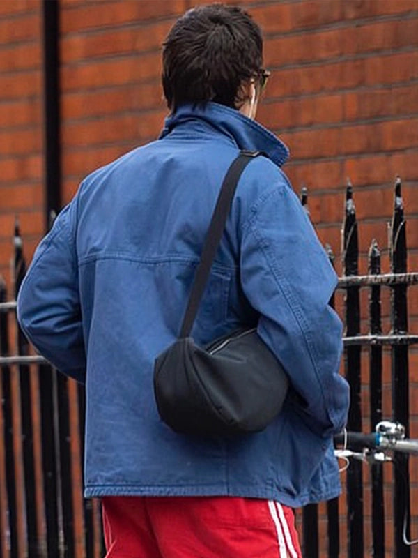 Harry Styles Out in London Blue Jacket