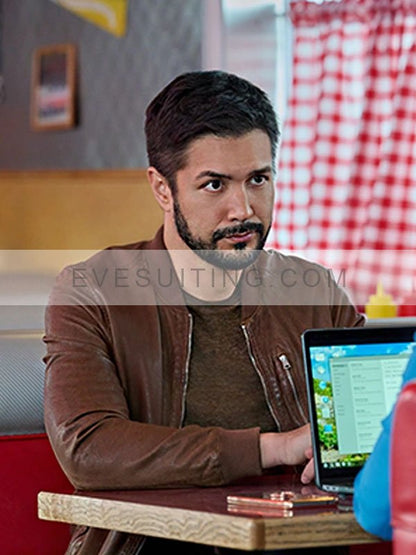 Hearts In The Game 2023 Diego Vasquez Brown Leather Jacket