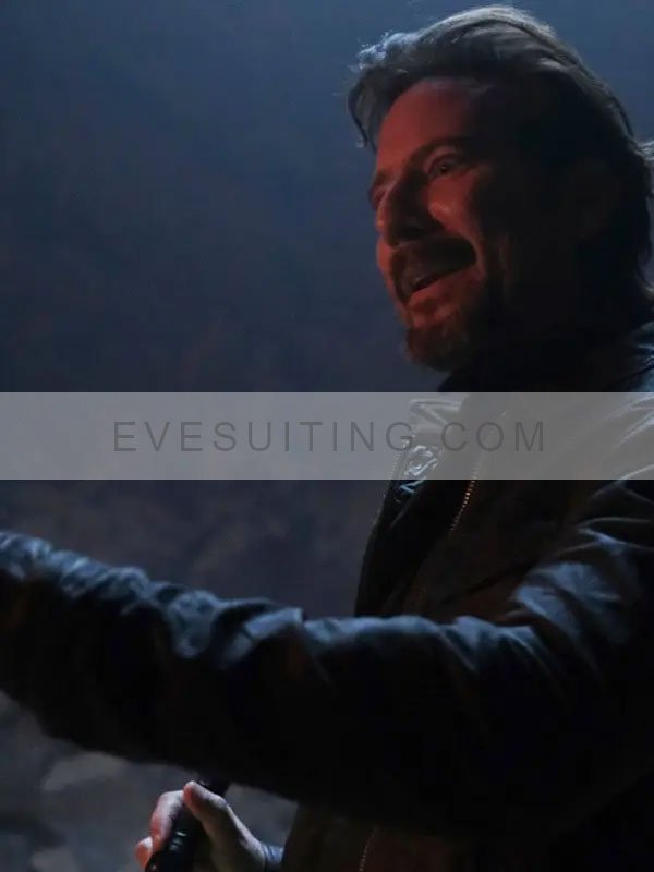 Henry Ian Cusick MacGyver Season 04 Russ Taylor Black Leather Jacket