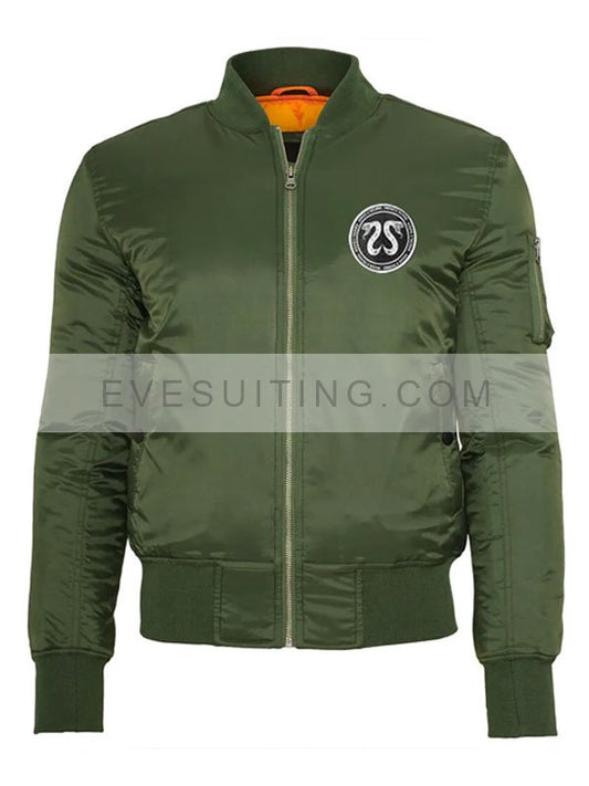 House X Techno CRSSD Green Bomber Jacket