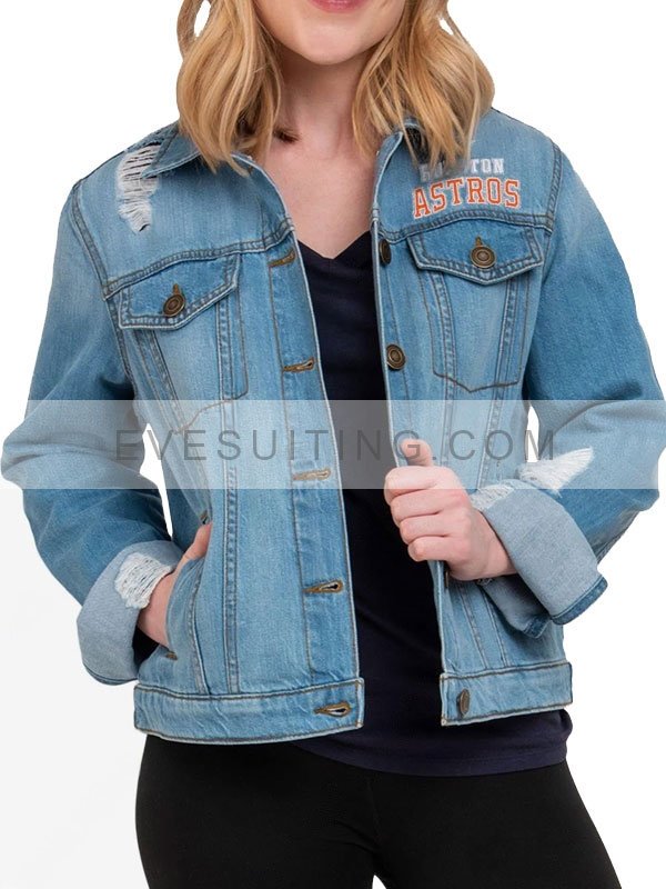 Houston Astros Denim Patches Blue Jacket