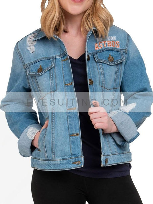 Houston Astros Denim Patches Blue Jacket