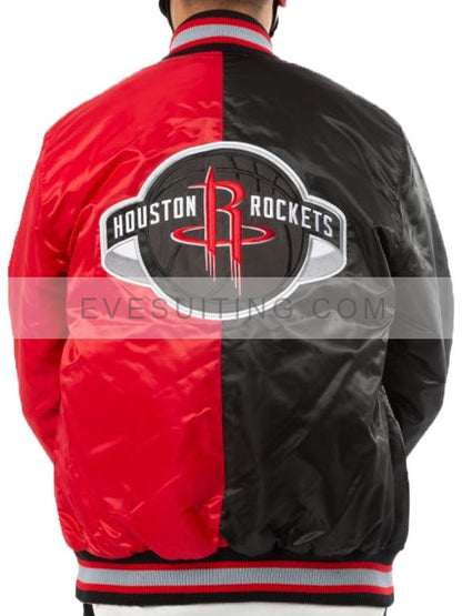 Houston Rockets Black And Red Starter Jacket