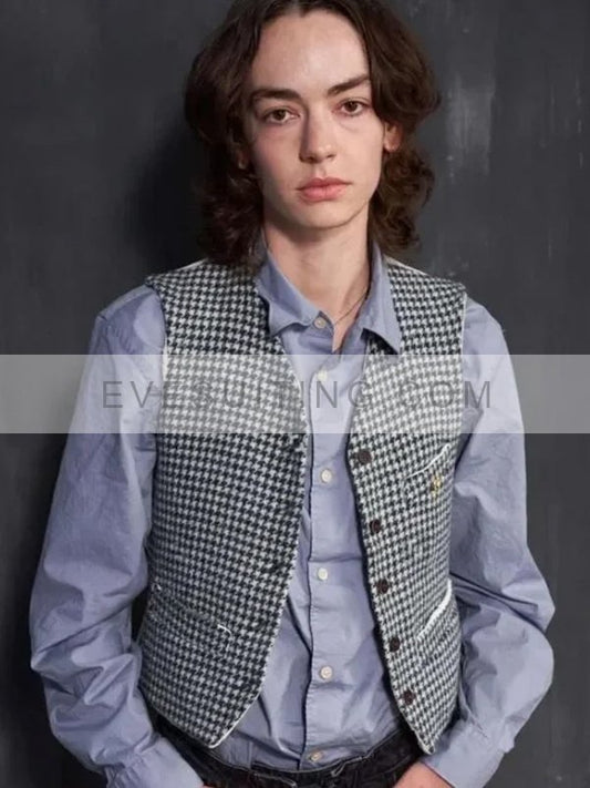 I Saw the TV Glow 2024 Brigette Lundy-Paine Houndstooth Vest