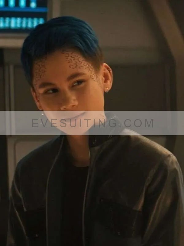 Ian Alexander Star Trek discovery Gray Tal Leather Jacket