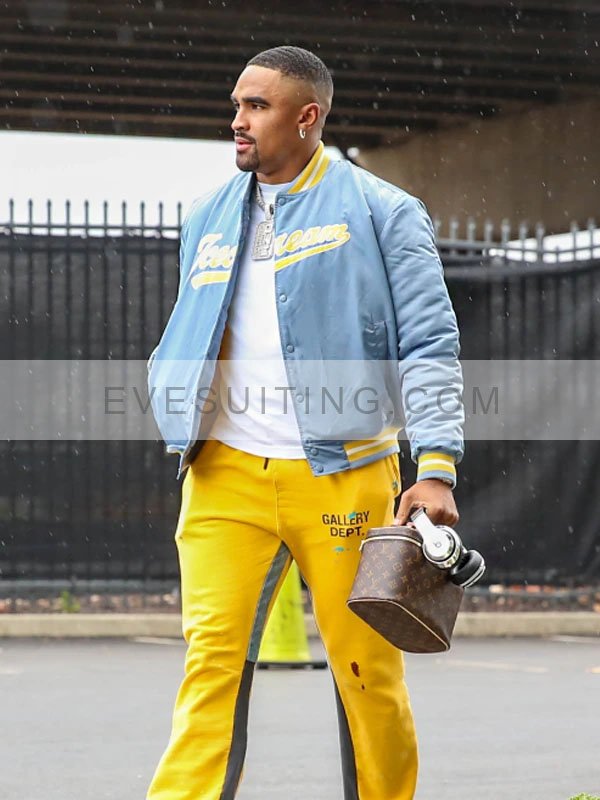 Ice Cream Baseball Bomber Polyester Blue Jacket