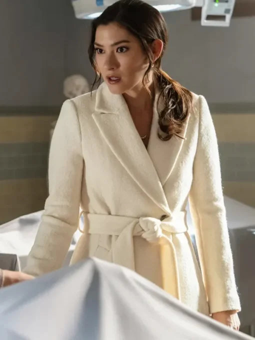 Inga Schlingmann Watson 2025 White Belted Wool Coat