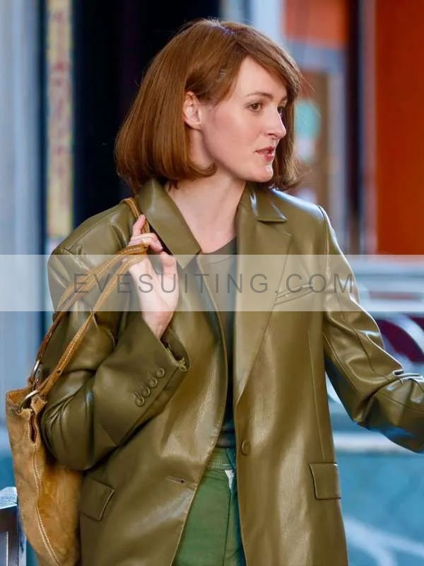 Ingrid A Different Man 2024 Renate Reinsve Leather Blazer