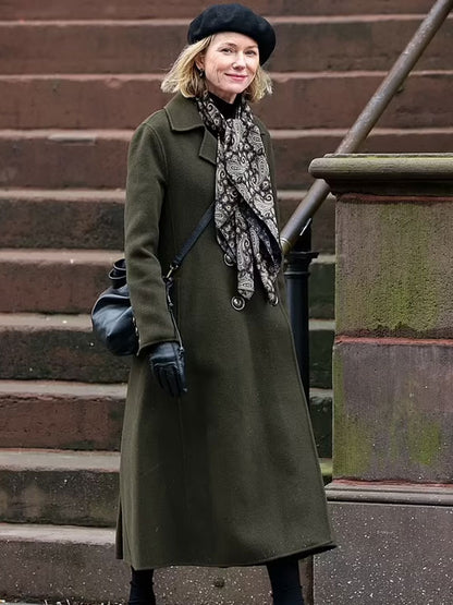 Iris Movie The Friend 2024 Naomi Watts Green Wool Trench Coat
