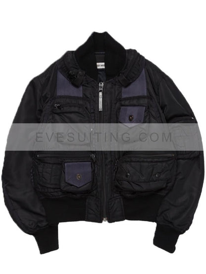 Issey Miyake Black Bomber Jacket