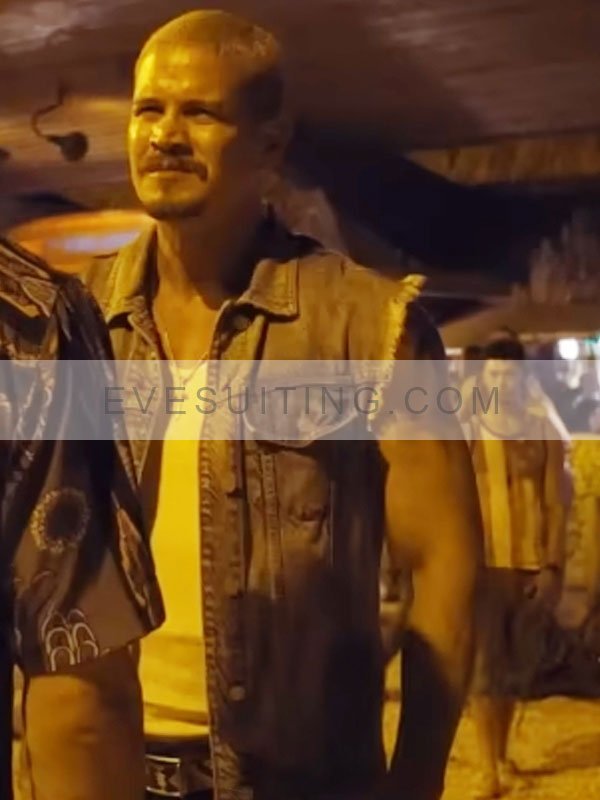 JD Pardo Movie Road House 2024 Blue Denim Jean Vest