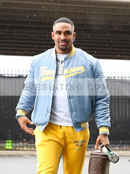 Jalen Hurts Ice Cream Baseball Blue Jacket
