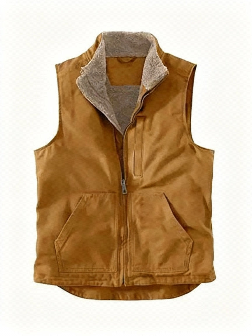Ray Abruzzo Brown Vest | Hightown S02 James Badge Vest – Eve Suiting
