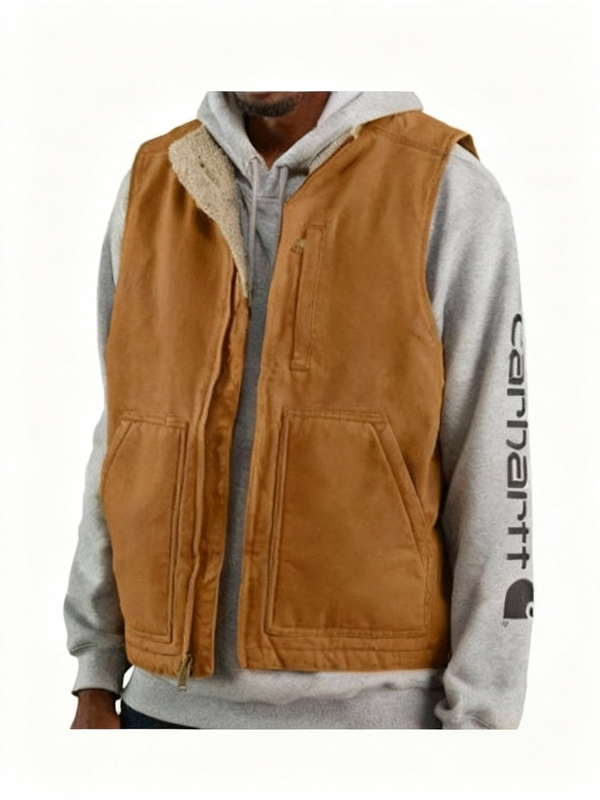 ベスト/ジレ I_am_official / quilting vest ops brown CD25M-FL09-TOB-ESSENTIAL-