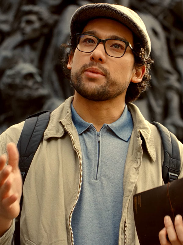 James Movie A Real Pain 2024 Will Sharpe Beige Cotton Jacket