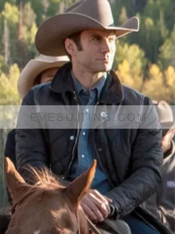 Jamie Dutton Yellowstone Black Quilted Jacket