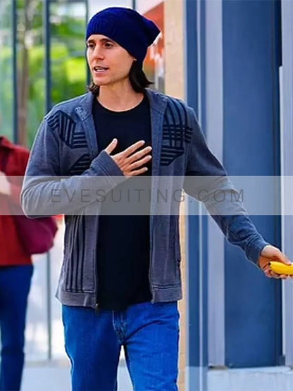 Jared Leto WeCrashed Adam Neumann Fleece Grey Jacket