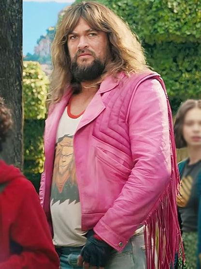 Jason Momoa A Minecraft 2025 Pink Leather Jacket