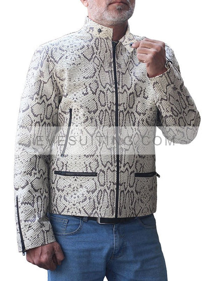 Jason Momoa Fast X 2023 Dante Snakeskin Leather Biker Jacket