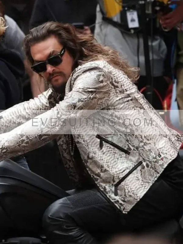 Jason Momoa Snakeskin Leather Jacket