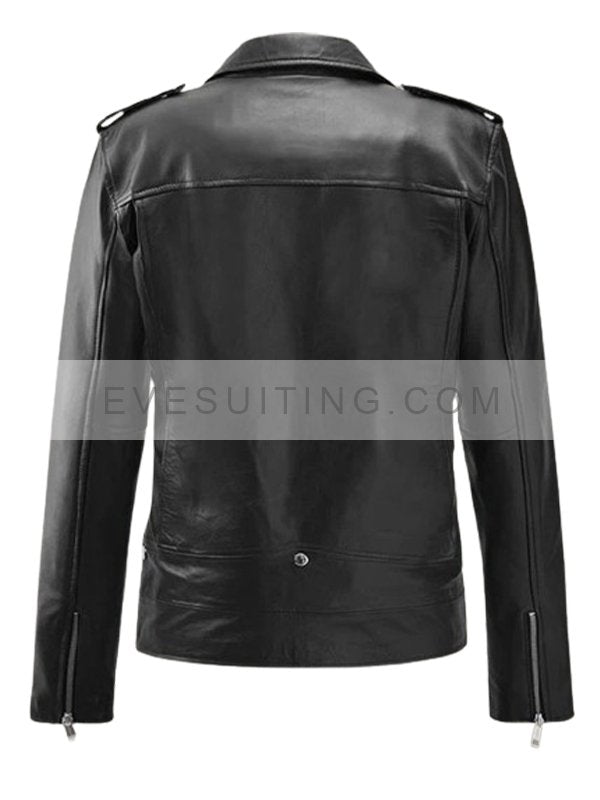 Jeff Goldblum Black Biker Jacket