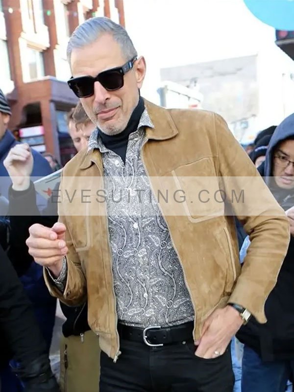 Jeff Goldblum Jurassic World Dominion Suede Leather Jacket