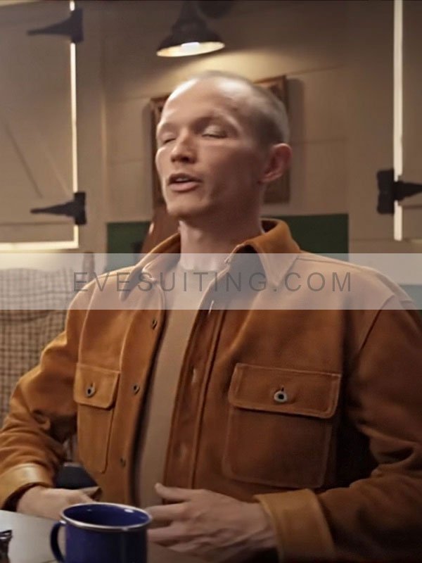 Jefferson White Yellowstone S05 Premiere Jimmy Hurdstrom Brown Suede Leather Jacket