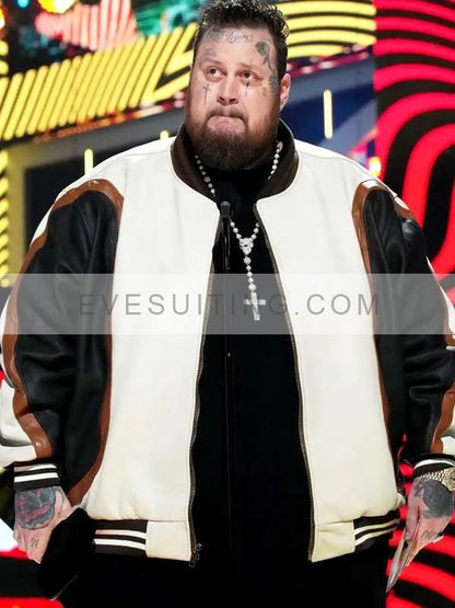 Jelly Roll CMT Music Awards 2024 Bomber Genuine Leather Jacket
