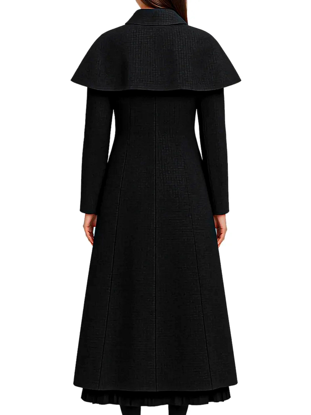 Jenna Ortega Wednesday S2 Wednesday Addams Tweed Black Coat