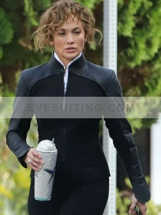 Jennifer Lopez Atlas 2024 Black Jacket