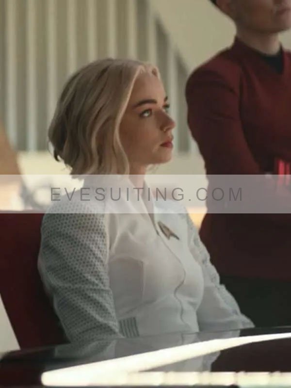 Jess Bush Star Trek Strange New Worlds S02 Christine Chapel White Jacket
