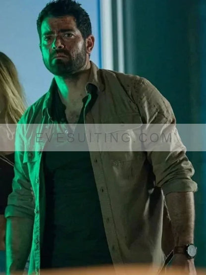 Jesse Metcalfe Fortress Sniper’s Eye 2022 Beige Jacket