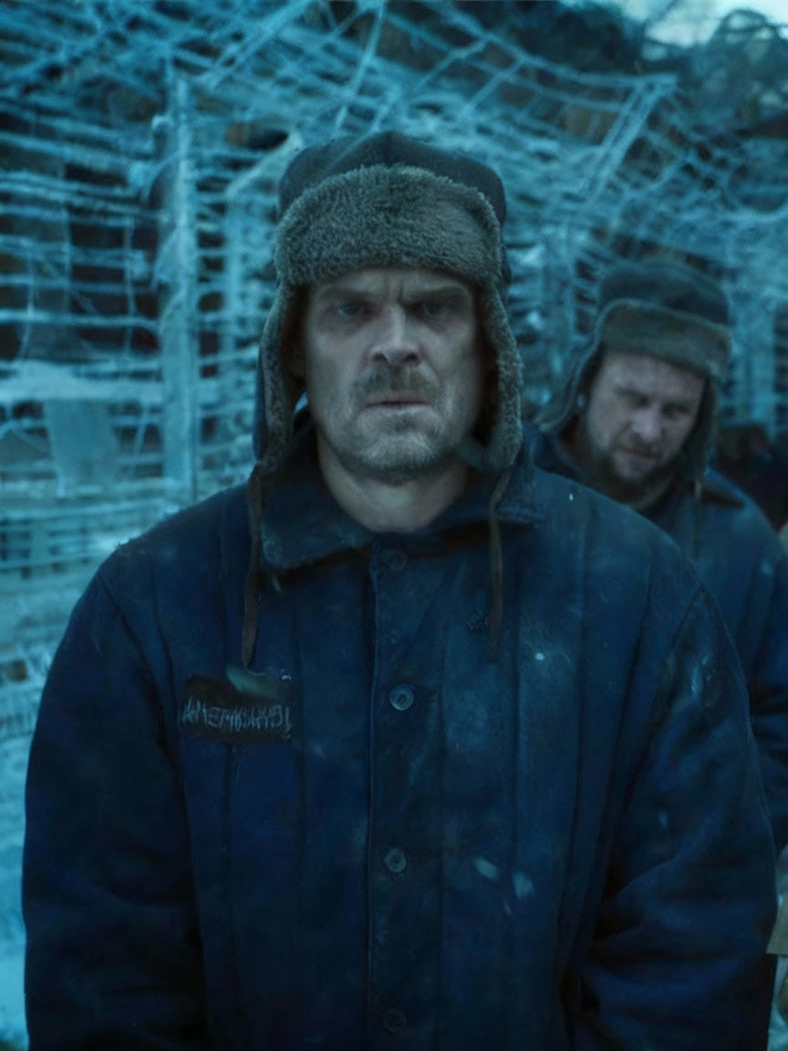 Jim Hopper Stranger Things S04 David Harbour Blue Wool Jacket