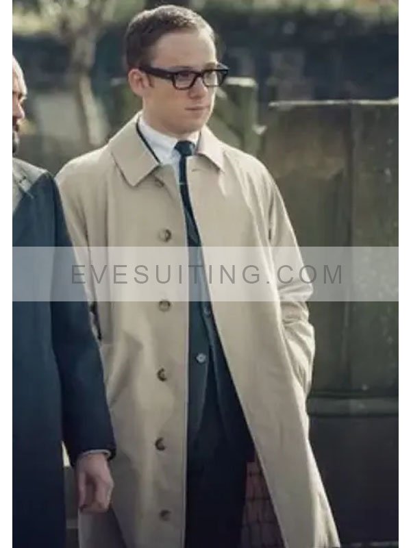 Joe Cole Tv Show The Ipcress File Cotton Beige Mid-Length Coat