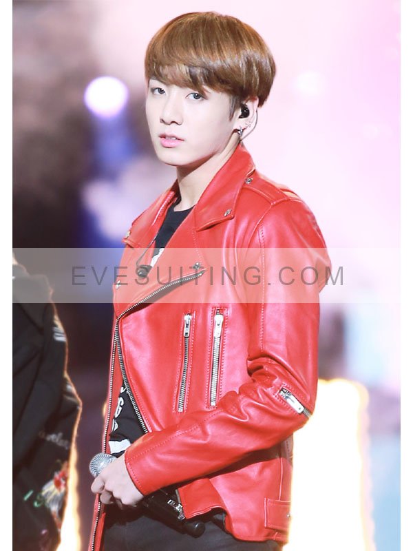 Joe Jungkook Motorcycle Red Jacket