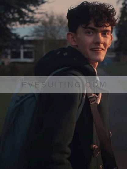 Joe Locke Heartstopper 2022 Green Wool Coat