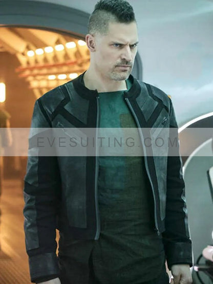 Joe Manganiello Moonhaven 2022 Black Leather Jacket