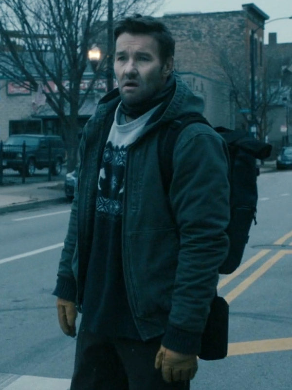 Joel Edgerton Dark Matter 2024 Jason Dessen Grey Hooded Jacket