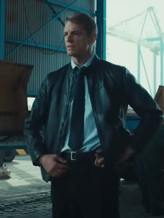 Joel Kinnaman The Silent Hour 2024 Leather Jacket