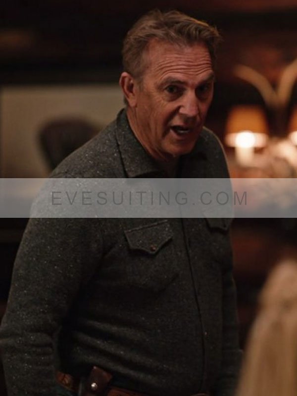 John Dutton Tv Series Yellowstone S04 Black Cardigan
