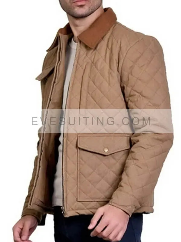 John Dutton Tv Series Yellowstone S04 Kevin Costner Quilted Jacket