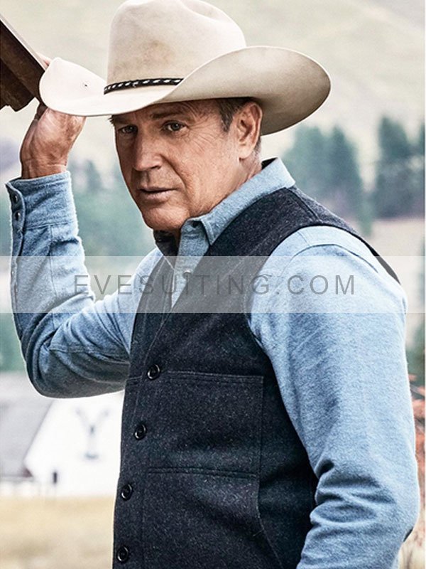 John Dutton Yellowstone Season 3 Grey Vest