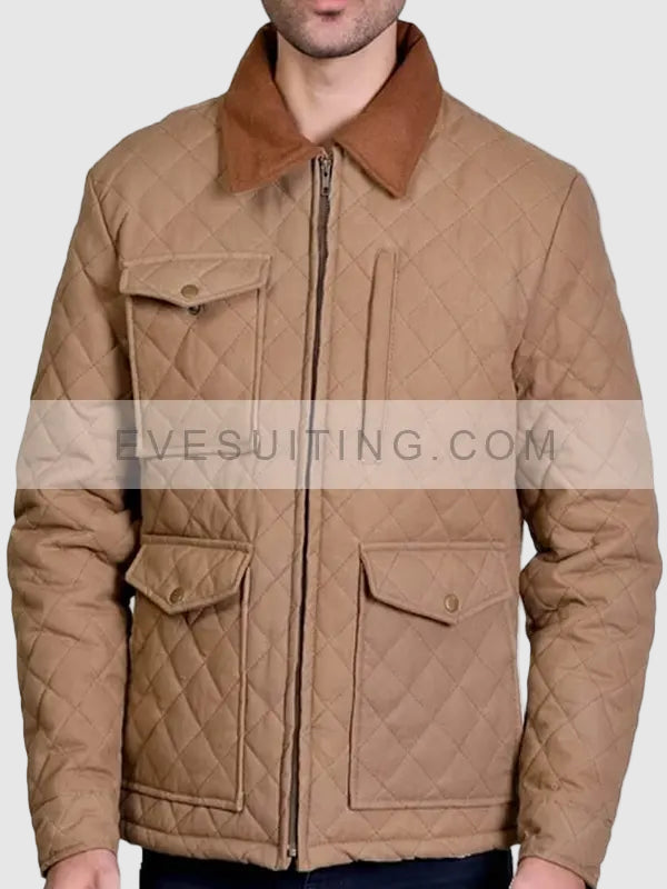 John Dutton Yellowstone Season 4 Quilted Jacket