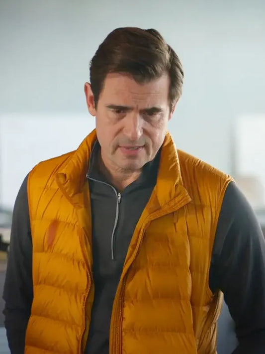 John Paul Bad Sisters Season 1 Yellow Puffer Vest
