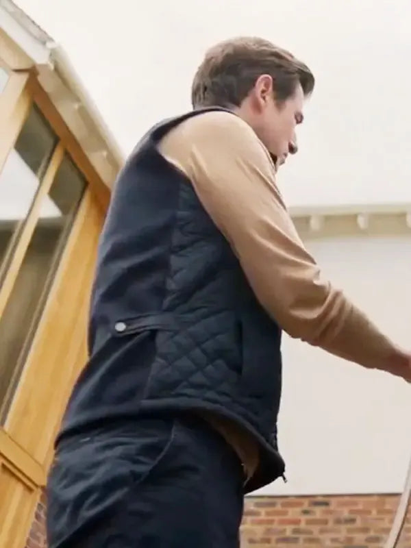 John Paul Blue Quilted Vest