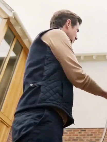 John Paul Blue Quilted Vest