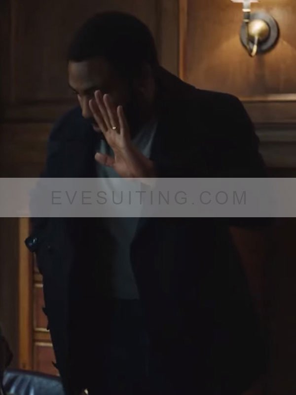 John Smith Mr. & Mrs. Smith 2024 Black Wool Peacoat