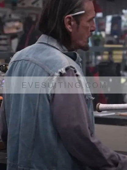 John Tench TV Series One More Time 2024 The Hawk Blue Denim Vest