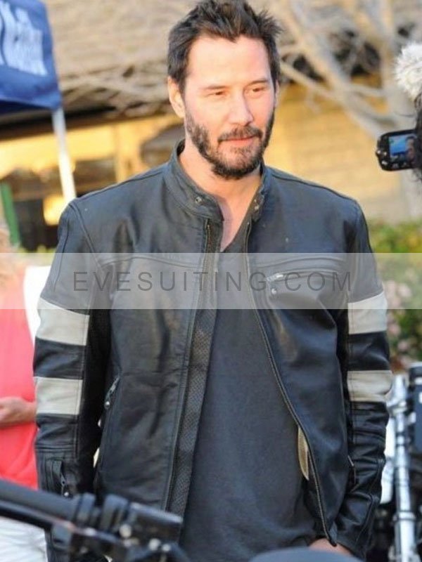 John Wick 2 Keanu Reeves Biker Leather Jacket