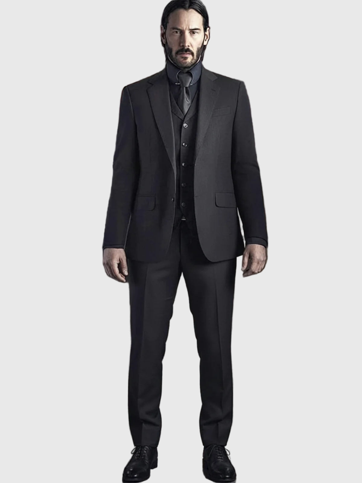 John Wick Black Three Piece Suit
